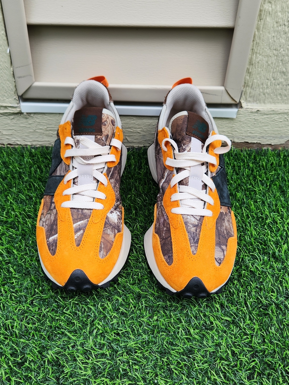 New Balance 327 Atmos Realtree Men's Size 9 Orange Camo Suede Sneakers MS327ART - Picture 3 of 8